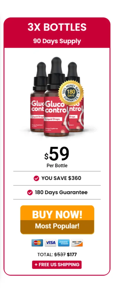 Gluco Control™ 3 bottles pricing